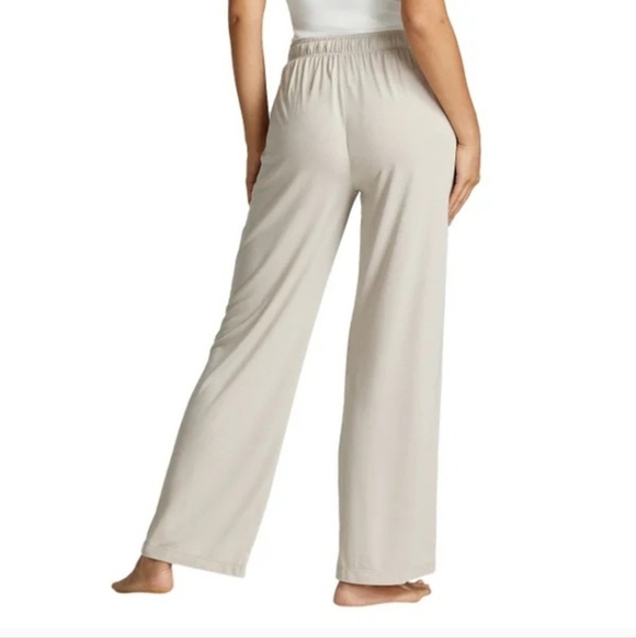 New! Natori Lounge Pants Size Large Beige Grey PJ Pants Casual Neutral Relaxed - Picture 3 of 11